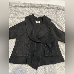 Wilfred Black Knit Cape Jacket
